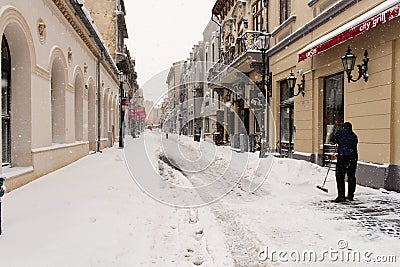 Winter in Bucharest Editorial Stock Photo